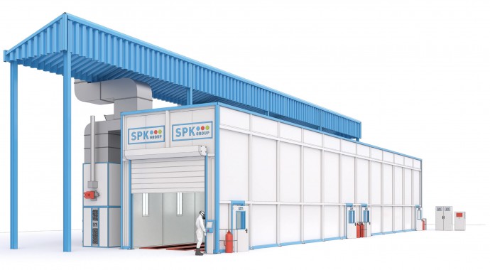 Комплекс подготовки и окраски для спецтехники SPK Комплекс подготовки и окраски для спецтехники SPK GROUP