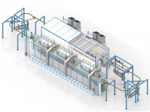 Конвейерная окрасочная линия для спецтехники SPK Конвейерная окрасочная линия для спецтехники SPK GROUP