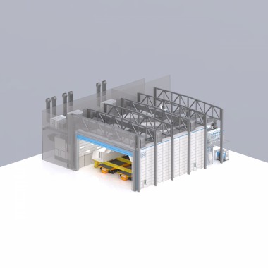 Дробеструйно-окрасочная камера для судовых блоков SPK Дробеструйно-окрасочная камера для судовых блоков SPK