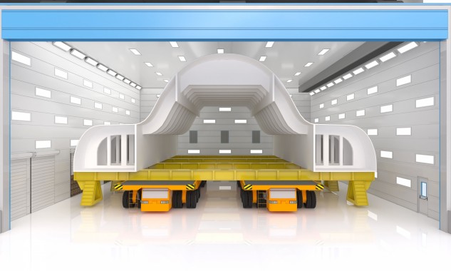 Дробеструйно-окрасочная камера для судовых блоков SPK Дробеструйно-окрасочная камера для судовых блоков SPK