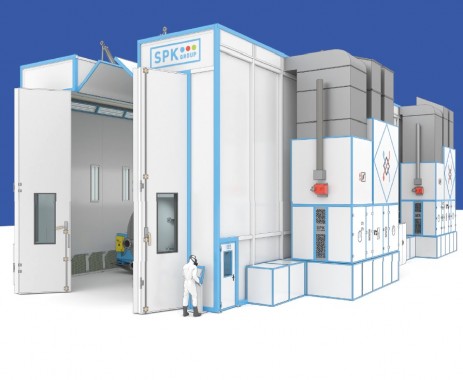 Окрасочно-сушильная камера для емкостей с разрезной крышей SРК-SCB-26.9.8 Окрасочно-сушильная камера для емкостей с разрезной крышей SРК-SCB-26.9.8