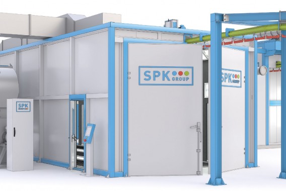 Комплекс оборудования для порошковой окраски с ручным подвесным конвейером SPK Комплекс оборудования для порошковой окраски с ручным подвесным конвейером SPK