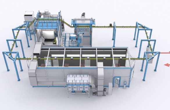 Комплекс оборудования для порошковой окраски с ручным подвесным конвейером SPK Комплекс оборудования для порошковой окраски с ручным подвесным конвейером SPK