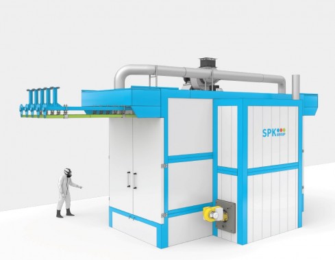 Линия окраски металлоконструкций с ручным конвейером SPK Линия окраски металлоконструкций с ручным конвейером SPK