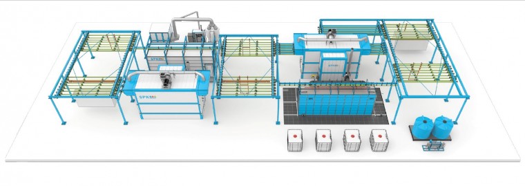 Линия окраски металлоконструкций с ручным конвейером SPK Линия окраски металлоконструкций с ручным конвейером SPK