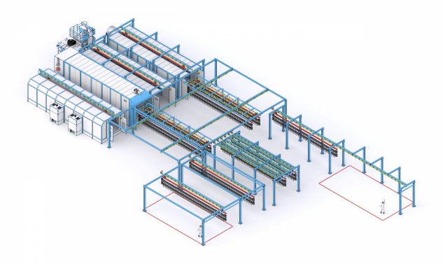Линия дробеструйной обработки и порошковой окраски сельхозтехники Линия дробеструйной обработки и порошковой окраски сельхозтехники