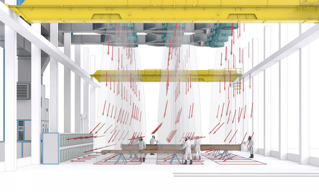 Зона открытой окраски для металлоконструкций