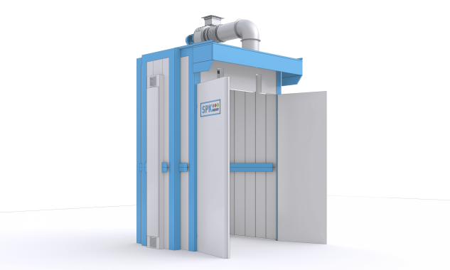 Комплекс оборудования для порошковой окраски с конвейерной системой