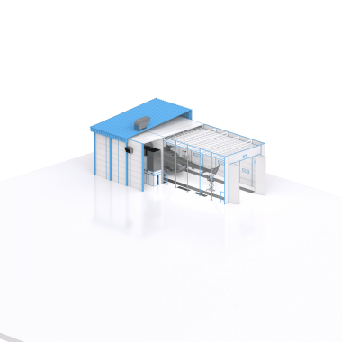 Уличная окрасочно-сушильная камера для вертолетов SPK-27.15.11