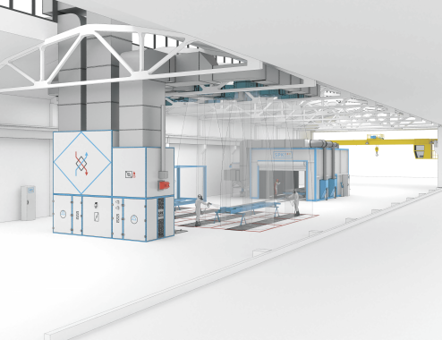 Дробеструйно-окрасочный комплекс SPK