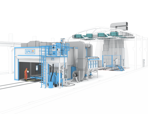 Дробеструйно-окрасочный комплекс SPK