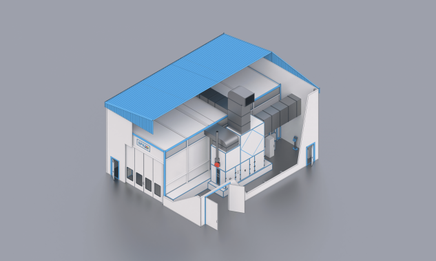 Уличная окрасочно-сушильная камера SPK-16.6.5
