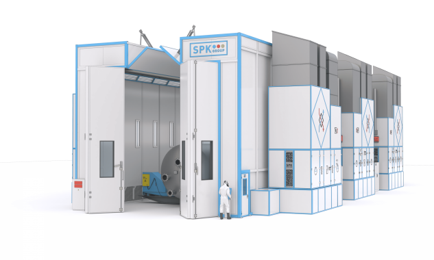 Окрасочно-сушильная камера с разрезной крышей SPK SCB-20.5.4