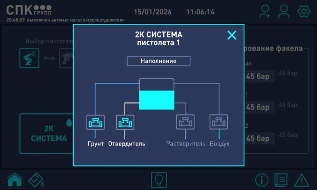 Визуализация систем управления роботизированными линиями окраски SPK
