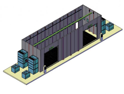 Уличная окрасочная камера, пристроенная к существующему зданию SPK-17.5.5 Уличная окрасочная камера, пристроенная к существующему зданию SPK GROUP