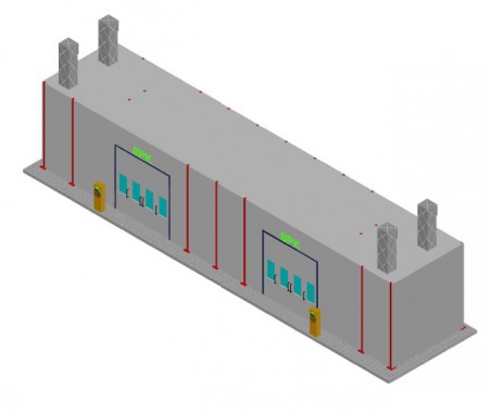 Уличная окрасочная камера, пристроенная к существующему зданию SPK-17.5.5 Уличная окрасочная камера, пристроенная к существующему зданию SPK GROUP