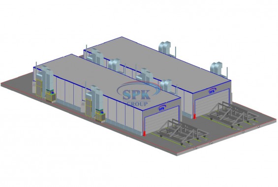 Комплекс для окраски и сушки металлоконструкций SPK-26.8.3 Комплекс для окраски и сушки металлоконструкций SPK GROUP