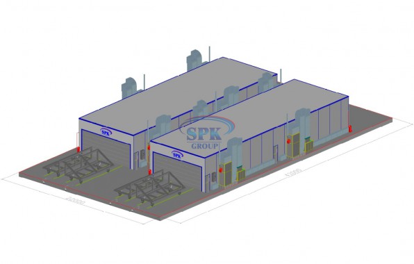 Комплекс для окраски и сушки металлоконструкций SPK GROUP