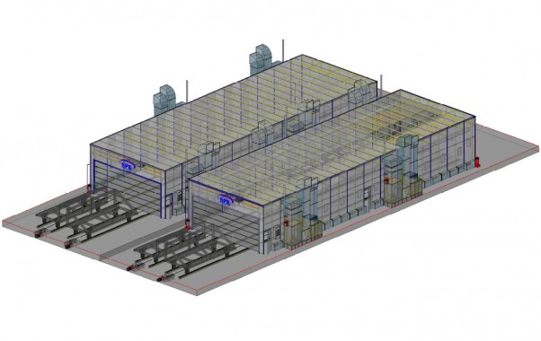 Комплекс для окраски и сушки металлоконструкций SPK-26.8.3 Комплекс для окраски и сушки металлоконструкций SPK GROUP