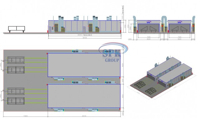 Комплекс для окраски и сушки металлоконструкций SPK-26.8.3 Комплекс для окраски и сушки металлоконструкций SPK GROUP