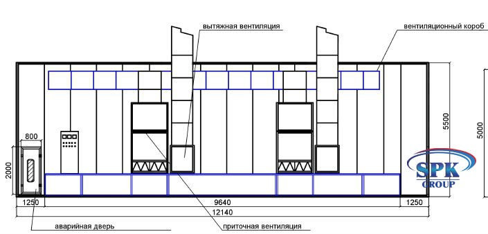 Окрасочно-сушильная камера для металлоконструкций SPK GROUP