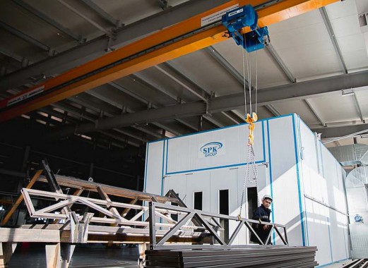 Окрасочно-сушильная камера для окраски металлоконструкций и ферм SPK 15.4.6. Италия Окрасочно-сушильная камера для окраски металлоконструкций и ферм SPK 15.4.6. Италия