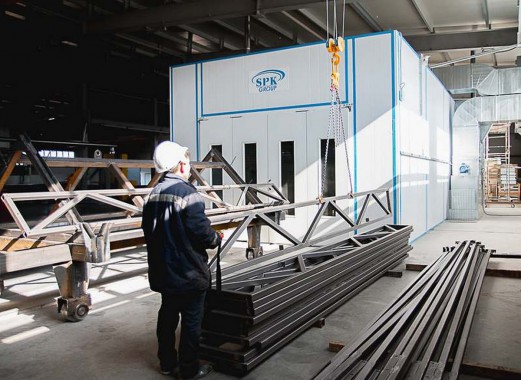 Окрасочно-сушильная камера для окраски металлоконструкций и ферм SPK 15.4.6. Италия Окрасочно-сушильная камера для окраски металлоконструкций и ферм SPK 15.4.6. Италия