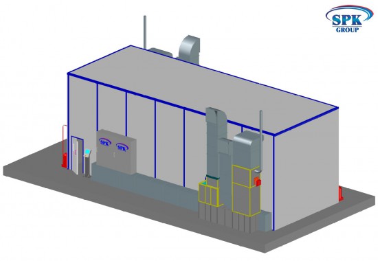 Камера окраски для автобусов и грузовых автомобилей тупикового типа SPK-15.6.5 ОСК СПК для автобусов и грузовиков
