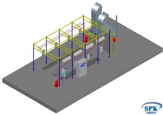 Покрасочно-сушильная камера для легковых автомобилей и деталей кузова SPK-8.4.4 Покрасочно-сушильная камера для легковых автомобилей и деталей кузова SPK GROUP