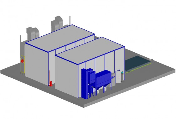 Окрасочно-сушильная камера в тупиковом исполнении SPK-15.6.5 Окрасочно-сушильная камера в тупиковом исполнении SPK GROUP