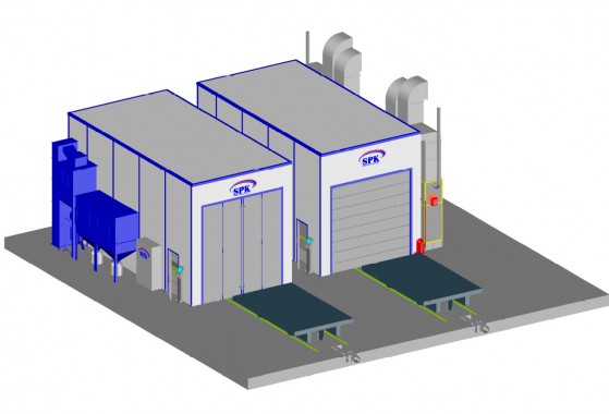 Окрасочно-сушильная камера в тупиковом исполнении SPK-15.6.5 Окрасочно-сушильная камера в тупиковом исполнении SPK GROUP