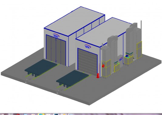 Окрасочно-сушильная камера в тупиковом исполнении SPK-15.6.5 Окрасочно-сушильная камера в тупиковом исполнении SPK GROUP