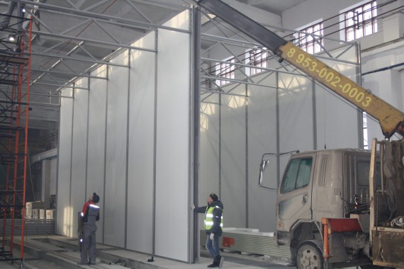 Покрасочно-сушильная камера для локомотивов для Музея РЖД г. Екатеринбург Окрасочно-сушильная камера для локомотивов СПК ГРУПП