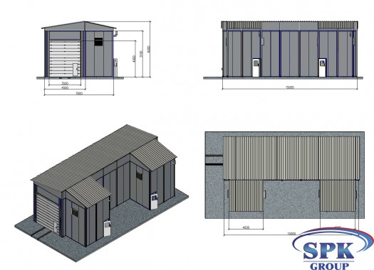 Уличная покрасочно-сушильная камера для металлоконструкций SPK-15.5.5 Уличная покрасочно-сушильная камера для металлоконструкций SPK GROUP