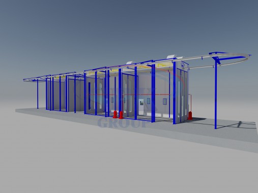 Окрасочно-сушильный комплекс для металлических контейнеров SPK-12.3.5 Окрасочно-сушильный комплекс для металлических контейнеров SPK GROUP