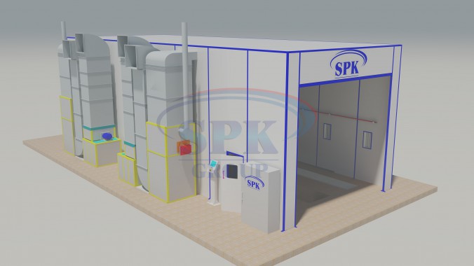 Двухсекционная окрасочно-сушильная камера для автоцистерн и прицепов SPK-16.6.5 Двухсекционная окрасочно-сушильная камера для автоцистерн и прицепов SPK GROUP