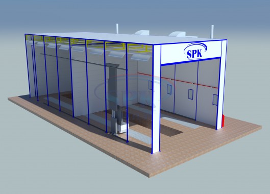 Двухсекционная окрасочно-сушильная камера для автоцистерн и прицепов SPK-16.6.5 Двухсекционная окрасочно-сушильная камера для автоцистерн и прицепов SPK GROUP