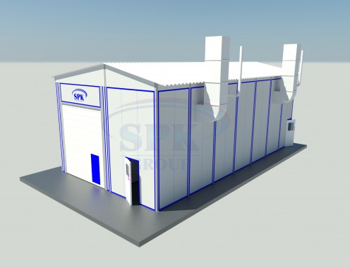 Уличная покрасочная камера для грузовых автомобилей и прицепов SPK Уличная покрасочная камера для грузовых автомобилей и прицепов SPK GROUP