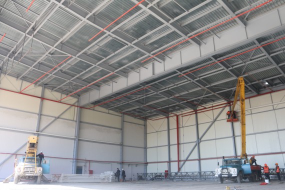 Покрасочно-сушильная камера для самолетов Airbus в Авиационно-техническом центре Покрасочно-сушильная камера SPK GROUP для самолетов Airbus в Авиационно-техническом центре