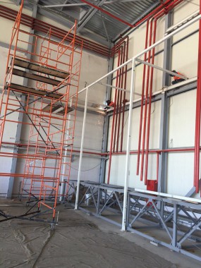 Покрасочно-сушильная камера для самолетов Airbus в Авиационно-техническом центре Покрасочно-сушильная камера SPK GROUP для самолетов Airbus в Авиационно-техническом центре