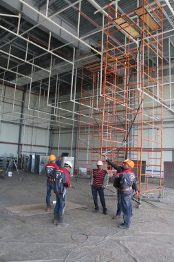 Покрасочно-сушильная камера для самолетов Airbus в Авиационно-техническом центре Покрасочно-сушильная камера SPK GROUP для самолетов Airbus в Авиационно-техническом центре