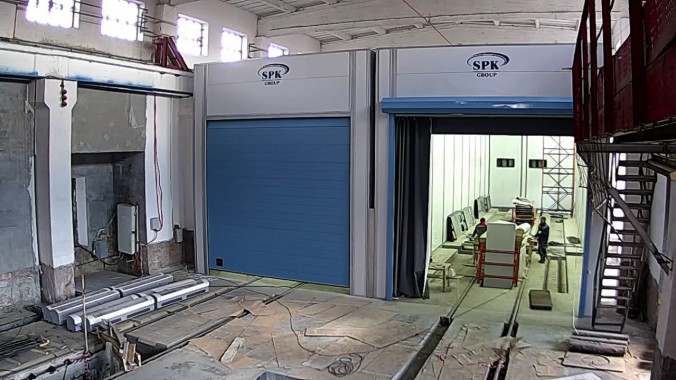 Покрасочно-сушильная камера для локомотивов для Музея РЖД г. Екатеринбург Окрасочно-сушильная камера для локомотивов SPK GROUP