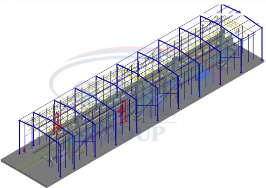 Проходная моечно-дождевальная камера в составе комплекса подготовки и окраски электровозов SPK-28.6.6 Проходная моечно-дождевальная камера в составе комплекса подготовки и окраски электровозов SPK GROUP