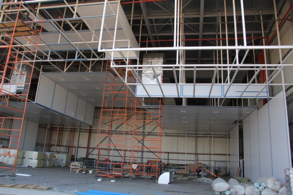 Покрасочно-сушильная камера для самолетов Airbus в Авиационно-техническом центре Покрасочно-сушильная камера SPK GROUP для самолетов Airbus в Авиационно-техническом центре