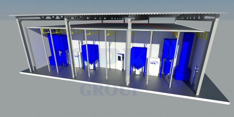 Комплекс для подготовки и покраски нефтяных труб SPK-18.22.7 Комплекс для подготовки и покраски нефтяных труб SPK GROUP