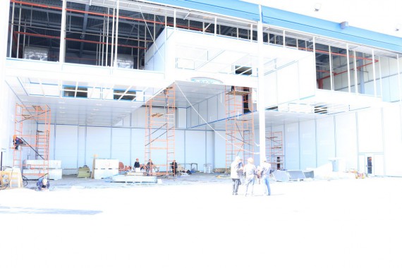 Покрасочно-сушильная камера для самолетов Airbus в Авиационно-техническом центре Покрасочно-сушильная камера SPK GROUP для самолетов Airbus в Авиационно-техническом центре