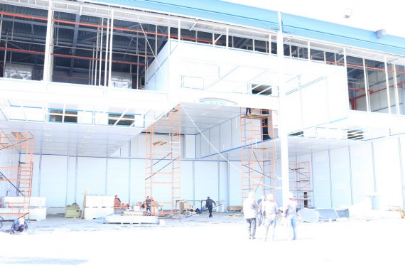 Покрасочно-сушильная камера для самолетов Airbus в Авиационно-техническом центре Покрасочно-сушильная камера SPK GROUP для самолетов Airbus в Авиационно-техническом центре