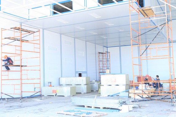 Покрасочно-сушильная камера для самолетов Airbus в Авиационно-техническом центре Покрасочно-сушильная камера SPK GROUP для самолетов Airbus в Авиационно-техническом центре