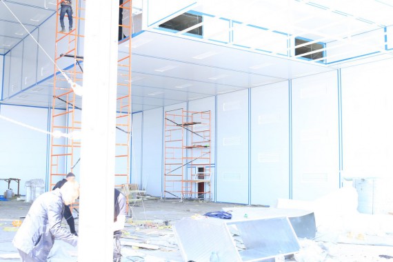 Покрасочно-сушильная камера для самолетов Airbus в Авиационно-техническом центре Покрасочно-сушильная камера SPK GROUP для самолетов Airbus в Авиационно-техническом центре