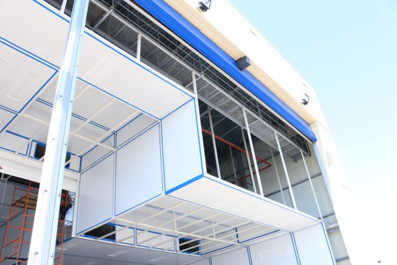 Покрасочно-сушильная камера для самолетов Airbus в Авиационно-техническом центре Покрасочно-сушильная камера SPK GROUP для самолетов Airbus в Авиационно-техническом центре